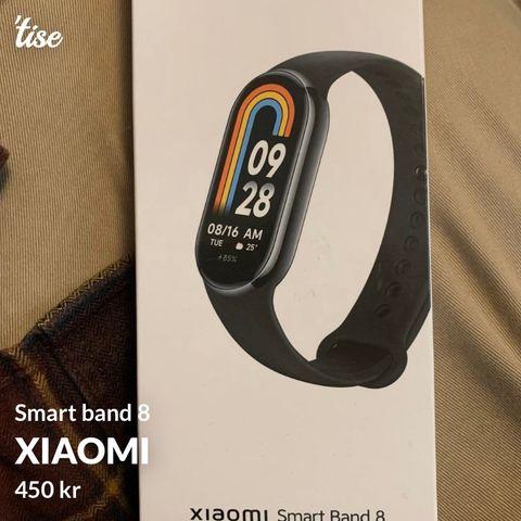 Xiaomi smart band 8 (svart smartklokke)