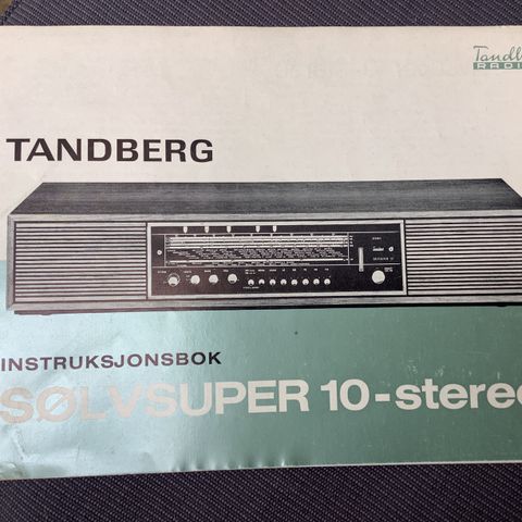 Instruksjonsbok Tandberg sølvsuper 10