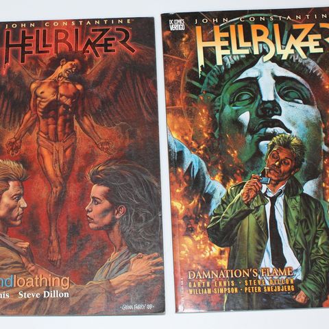 10 amerikanske tegneseriealbum bl.a. Hellblazer av Garth Ennis