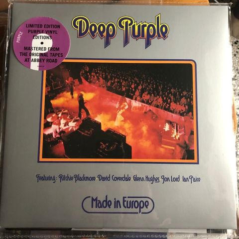 Deep Purple - «Made in Europe» Ltd. 180g lilla vinyl forseglet