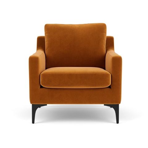 Sofa Company Astha matt amber stol med puff footrest pall