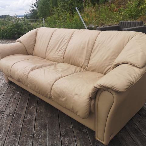 Ekornes 4-seters skinnsofa