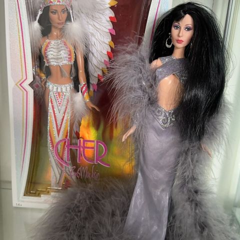 Sjeldne Cher Mattel Barbie samledukker !! Bob Mackie