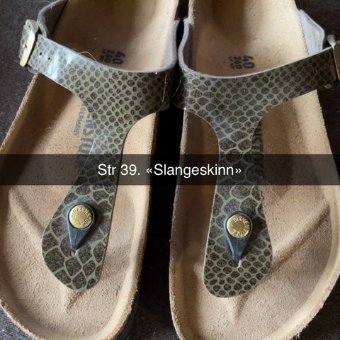 Pent brukte Birkenstock Gizeh størrelser 39 og 40