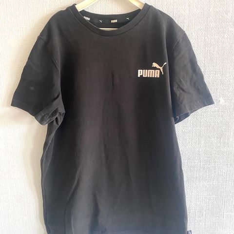 Svart Puma T-skjorte str 13-14 år
