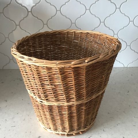 Basket-Wave Wastepaper Basket