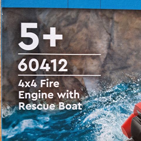 Lego city fire engine with rescue boat