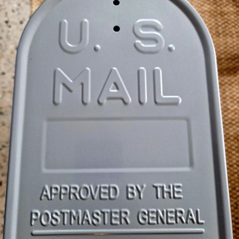 US-MAIL amerikansk postkasse, grålakkert