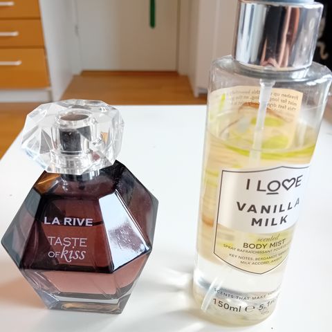 La Rive parfymen taste of kiss og Vanilla Milk bodyspray