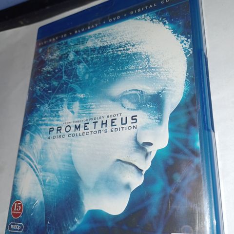 Prometheus, 4 disc collector's edition. På Blu-ray