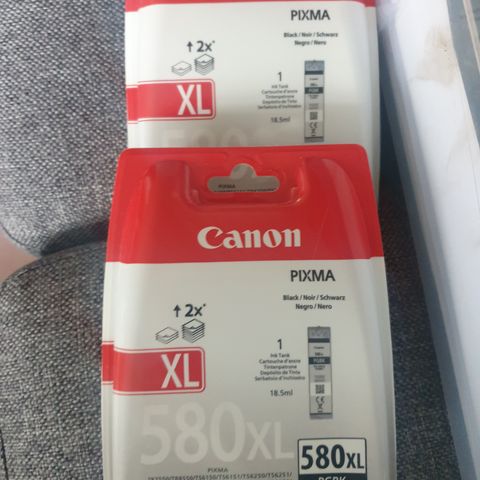 2 pk SVART blekk til Canon PIXMA 580 XL (PGI-580PGBK XL)