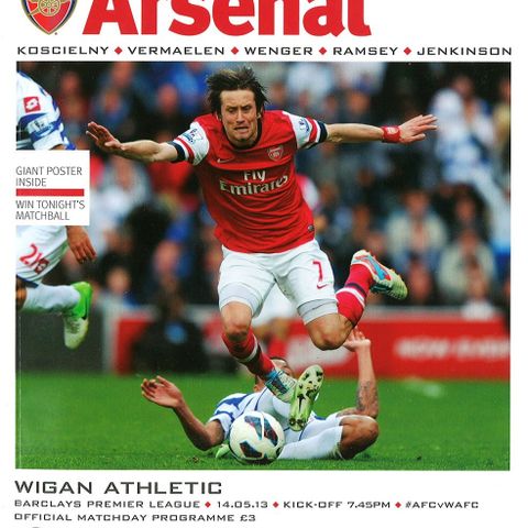 Program Arsenal - Wigan Athletic (14.05.2013)