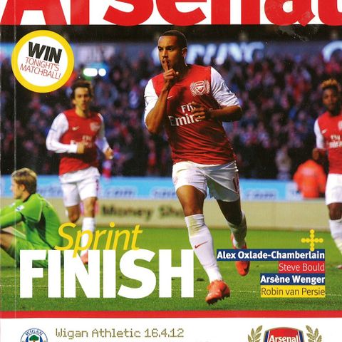 Program Arsenal - Wigan Athletic (16.04.2012)