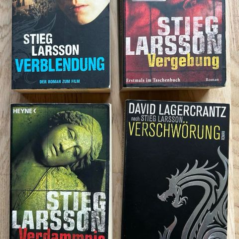 Bøker på tysk - Stieg Larsson Millenium trilogien