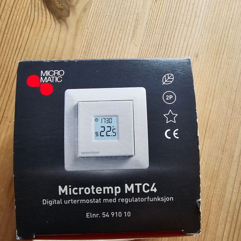 Micro Matic Termostat MTC4 Microtemp hvit