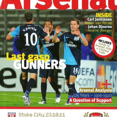 Program Arsenal - Stoke City (23.10.2011)
