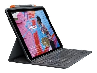 Logitech Slim Folio - Tastatur og folioveske - for 10.2-inch iPad 7., 8., 9. gen