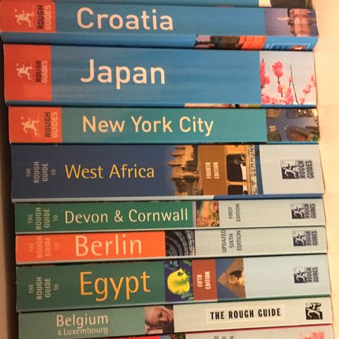 Guidebøker - guidebooks - forskjellige områder / land