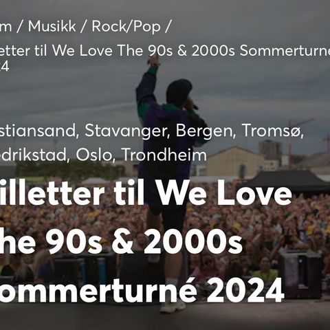 We love the 90-2000’s Oslo 2 billetter