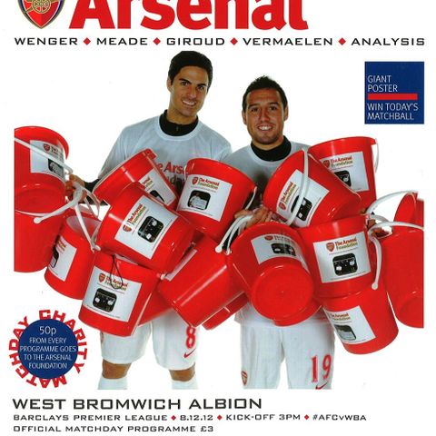 Program Arsenal - West Bromwich Albion (08.12.2012)