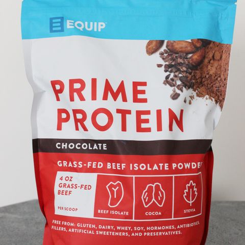 Verdens beste grass fed beef protein? Equip Prime protein -chocolate