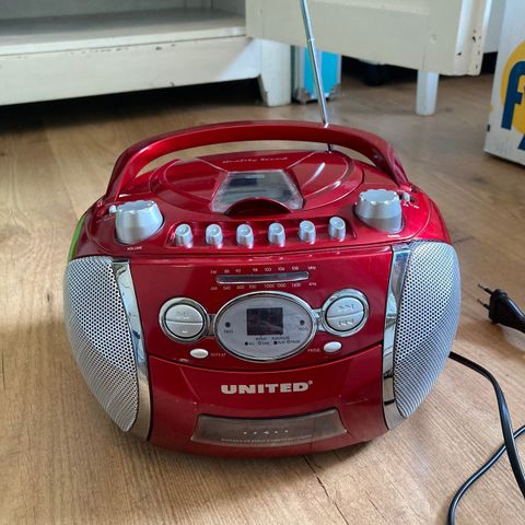 Bærbar cd radio, cassette recorder