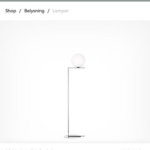 Flos F2 gulvlampe i krom