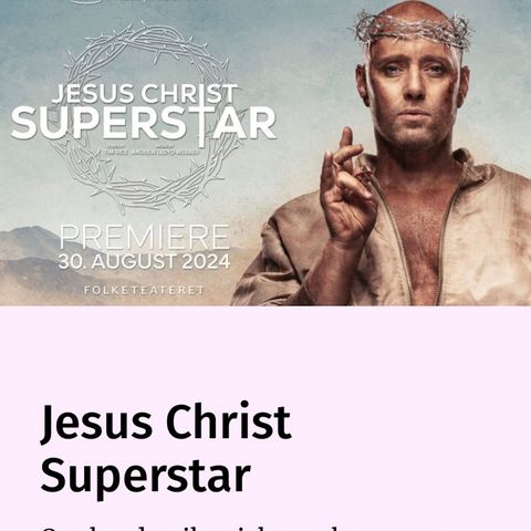 Billetter Jesus Christ Superstar selges