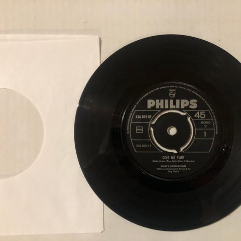 DUSTY SPRINGFIELD / GIVE ME TIME/THE LOOK OF LOVE - 7" VINYL SINGLE