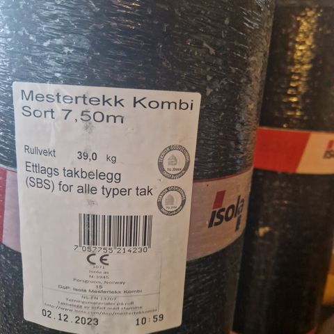 3 ruller (7,5 mtr per rull) papptekking mestertekk kombi sort