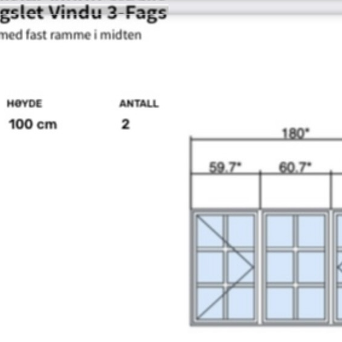 Nye 3 lags miljøvinduer og skyvedør fra Skanva.no til salgs