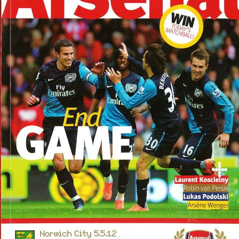 Program Arsenal - Norwich City (05.05.2012)