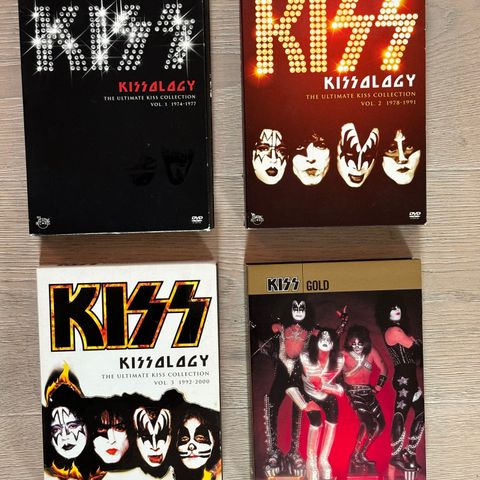 KISS DVD samling KISSology 1, 2 og 3 med bonus DVD’er.