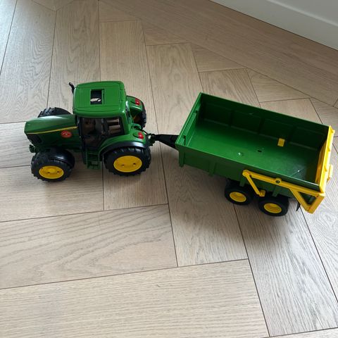 John Deere leketraktor med henger - pent brukt