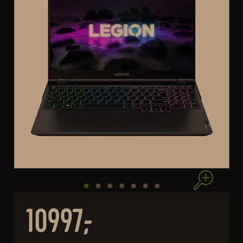 Lenovo Legion 5 R R5/16/1024/3060/165Hz 15.6" bærbar gaming-PC