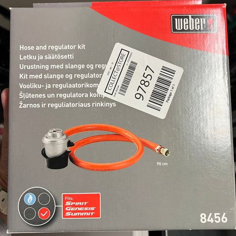 Weber adapterslange 8456 - Ubrukt i eske