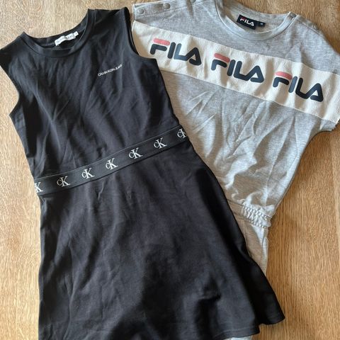 2 flotte kjoler fra Calvin Klein & Fila selges