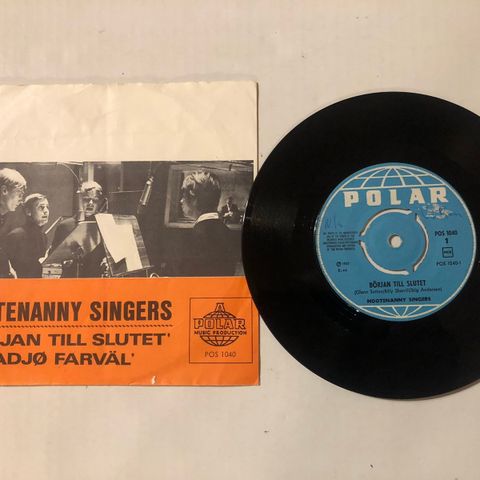 HOOTENANNY SINGERS / BØRJAN TILL SLUTET - 7" VINYL SINGLE