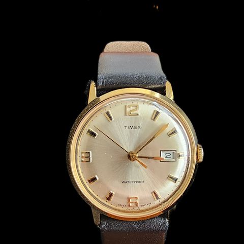 Vintage TIMEX automatisk vanntett armbåndsur for menn fra 1969