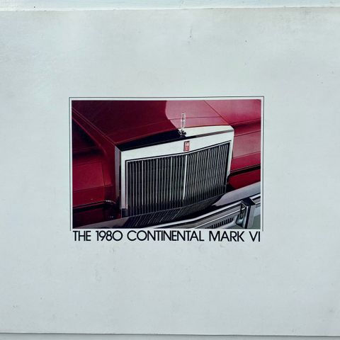 1980 Lincoln Continental Mark VI brosjyre.