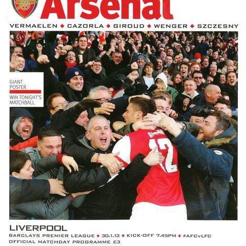 Program Arsenal - Liverpool (30.01.2013)