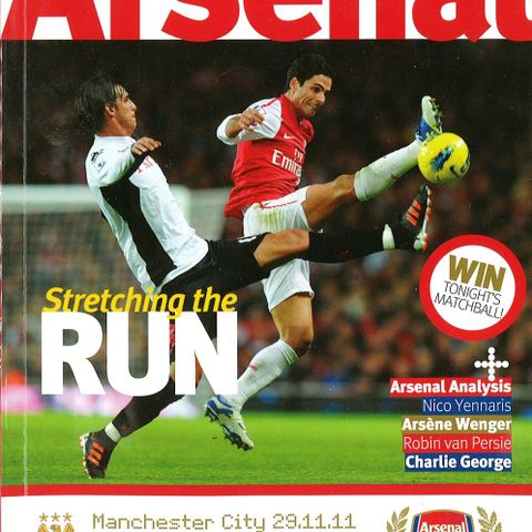 Program Arsenal - Manchester City (29.11.2011)