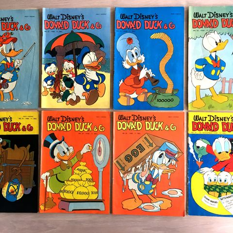 DONALD DUCK - 8 pene blader fra 1958