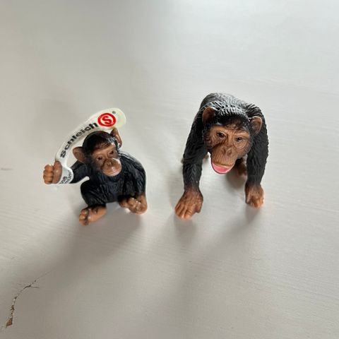 Schleich sjimpanser (baby og voksen)