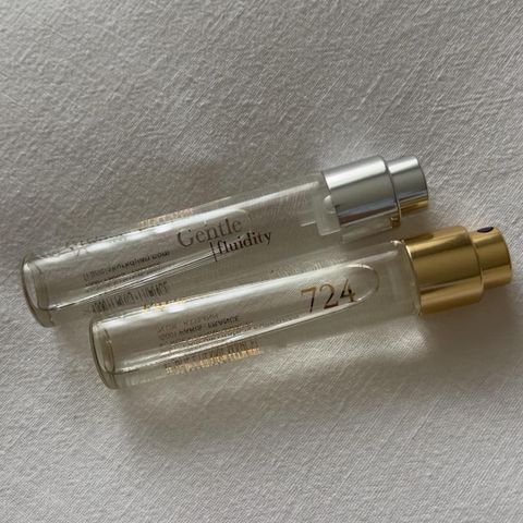 Maison Francis Kurkdjian 724 og Gentle Fluidity Silver parfyme