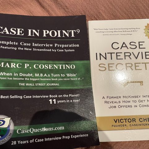 Case interview bøker selges billig