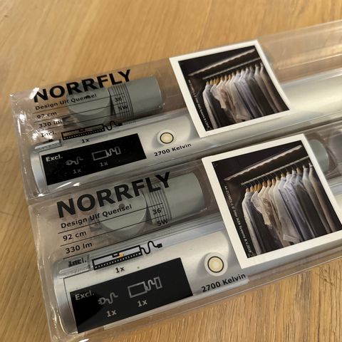 Norrfly Garderobelys - 92 cm - 2 sett