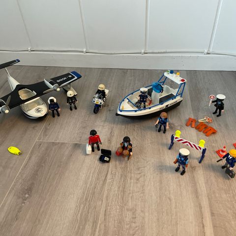 Playmobil, Politi, Fly, Båt, Vintage