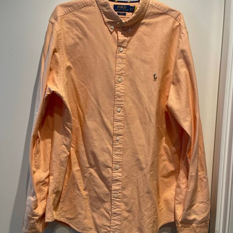 Oransje Polo Ralph Lauren skjorte slim fit