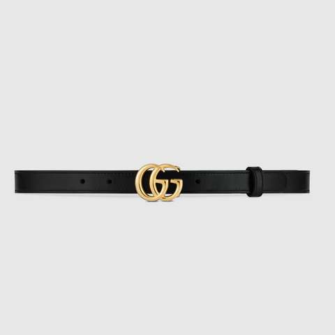 Gucci belte GG Marmont leather belt with shiny buckle